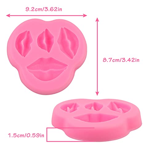 Molde de silicona con forma de labios para repostería miniatura 3