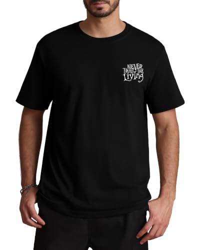 Men's Gothic Graphic T Shirt Vintage Halloween Casual Tee - image 1