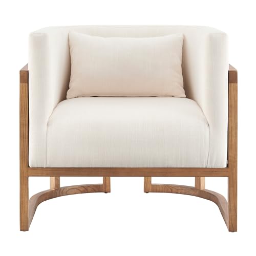 Sillón Barrel Curvo Lino Natural miniatura 4