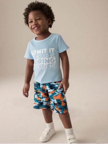 Image of Kid Toddler Baby Boys Clothes Tie-dye Palm Leaf Top 2Pcs Summer Shorts Set