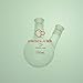 Proglass 2 Necks Round Bottom Boiling Flask 100mL,14/20 Joints