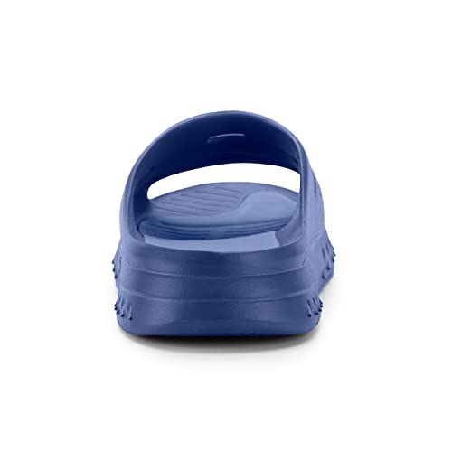 Fitville Men's Recovery Slide Sandals Archmax Cushioned Athletic Sandals For All Day Comfort (Indigo Blue, 12 Wide) #TOP4