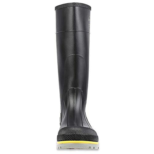 Honeywell HON75109-11 Servus by Size 11 XTP Black 15'' PVC Knee Boots with TDT Dual Compound Yellow and Gray Outsole, Steel Toe and Removable Insole, English, 15.34 fl. oz, Plastic, 1" x 1" x 1"2