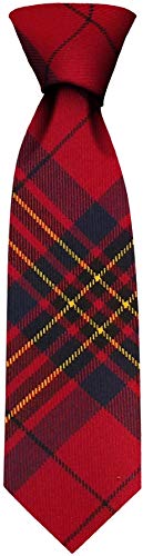 Cravate légère Leslie Red Modern en tartan pour éviter les nœuds trop lourds
