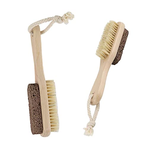 WOFASHPURET 2Pcs Double Sided Foot File Brush Remover Dead Skin Scrubber for Care Portable Design for Smooth Feet for Use