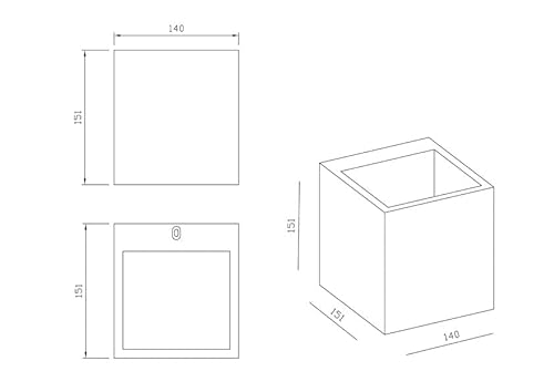 APPLIQUE PORTALAMPADA LED DA MURO G9 CUBO 14X15 CM...