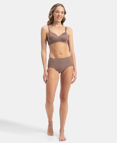 Image of Jockey 1816 Women Wirefree Padded Soft Touch Microfiber Elastane Stretch Full Coverage T-Shirt Bra with Lace Styling