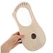 CORHAD 1set Wooden Lyre Harp Your Own String Musical Instrument for Beginners Easy Assembly Craft Toy for Boy Girl and Adults for Music Practice and Teaching