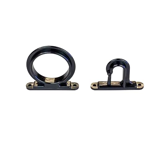 DU-BRO Fishing Rod Holders, Storage Rack for Boat, Garage, Truck or Cabin, Width 2 5/8”, Black
