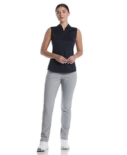 Image of PGA Tour Women's Airflux Sleeveless Quarter Zip Golf Polo Shirt Moisture-Wicking Fabric