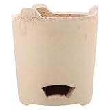 Gogogmee Lehmgrillofen Holzkohle Kocher Tragbar Klein Tonfarben für Camping Outdoor Grillen Terrassenherd