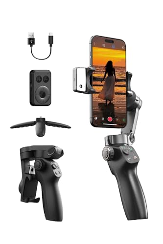 Image of FUNSNAP CM8 Gimbal Stabilizer for iPhone Android with AI Tracker, 3-Axis Phone Gimbal with Remote Control Portable Foldable, Phone Stabilizer for Video Recording for Tiktok YouTube Vlog