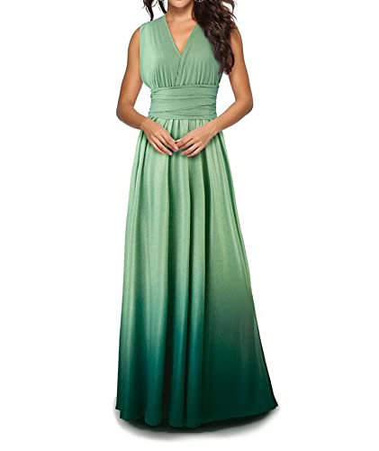 Image of Sexyshine Women's Backless Gown Dress Convertible Multi-Way Wrap Halter Cocktail Dress Bandage Bridesmaid Long Dresses