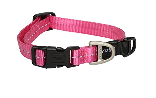 Reflective Dog Collar for Small Dogs, Adjustable from 8-13 inches, Pink Reflective Dog Collar for Small Dogs, Adjustable from 8-13 inches, Pink