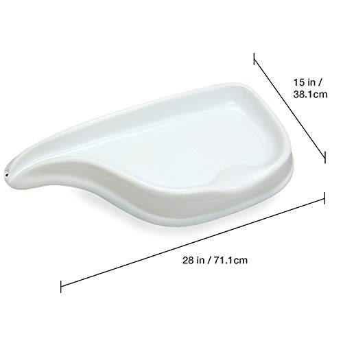 Duro-Med DMI Portable Shampoo Bowl for Bedside and In Bed Hair Washing, Hair Cuts and Hair Coloring for the Elderly, Disabled, Bedridden and Handicapped, White - Thumbnail 2