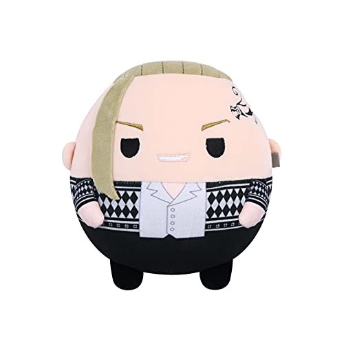 Anime Plush Toy Doll Ryuguji Ken Sano Manjiro Hanagaki Round Stuffed Plushie Figure Dolls Collection for Kids Fans (Ryuguji Ken-B, 20cm/7.87inch)