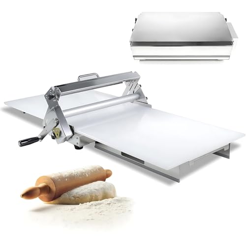 Máquina de hojaldre manual para repostería laminada, grosor ajustable de 0 a 25 mm, para uso comercial en panadería