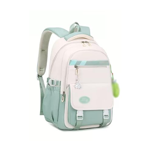 BybAgs Mochilas ligeras for ordenador portátil, bolso de mano for mujer, maletín, bolso de moda con bolsillos de gran capacidad (Color : Green)