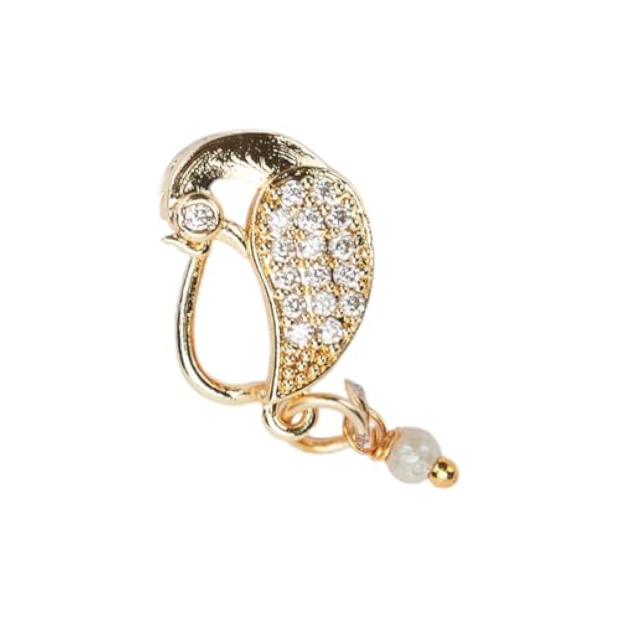 Celestial Frost Nose Pin, Elegant Design
