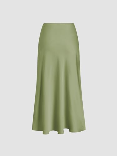 CIDER Ruffle Satin Maxi Skirt4