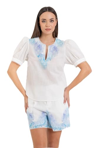 Chemisier en coton col en V Kocca imprimé floral pour femme