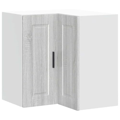 vidaXL Mueble esquinero Cocina Porto Madera contrachapada Gris Sonoma, Armario de Pared de Cocina, Unidad de Pared de Esquina de Cocina, Unidad de Esquina de Pared