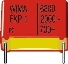FKP1T011504D00JSSD 1.6K VDC, 1500PF, 15MM LS, 1600VDC, 18X7X14 MM, 650VAC, Capacitor, Film, Radial Box