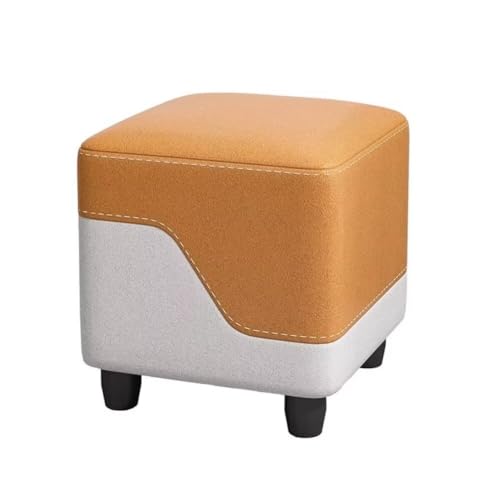 オットマン スツール 低い椅子 足置き 防水 高反発 木製フレーム 頑丈 耐荷重140kg 滑り止め 持ち運びが簡単 お手入れも簡単 リビング/玄関/寝室適用 幅25×幅25×高さ30cm