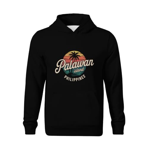 Kids Palawan Island Philippines Retro Classic Boys Girls Lightweight Kangaroo Pocket Fleece Hoodies2