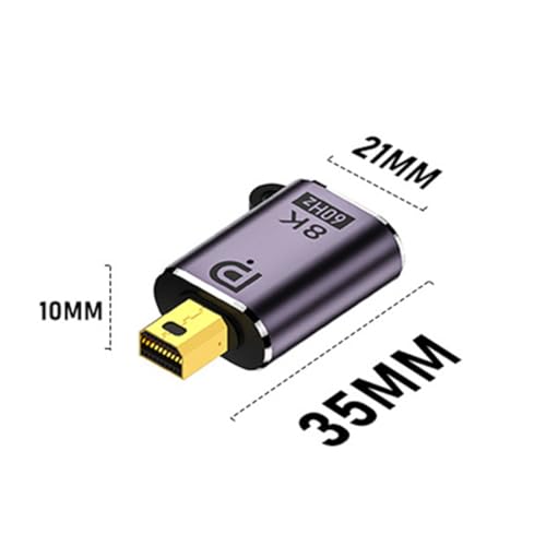 2 adaptadores Mini DisplayPort macho a DisplayPort hembra miniatura 2