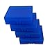 100-Round Blue Plastic Ammo Box with Sturdy Hing and Snap-Lock Latch | Semi-Transparent Cover – 4 Pieces