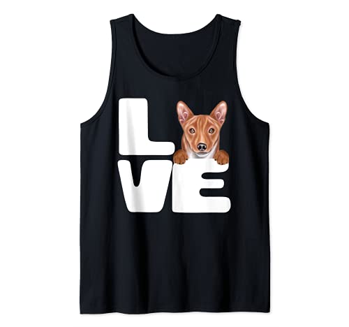 I Love My Basenji Dog Lover Tank Top, Black