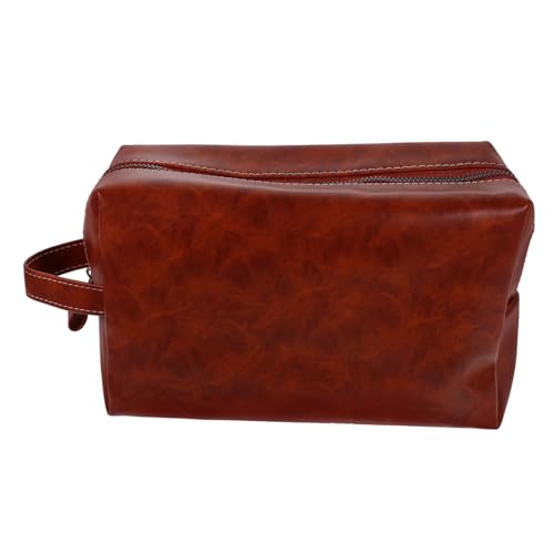 Trousse de toilette vintage homme capacité voyage cuir PU pratique Homoyoyo