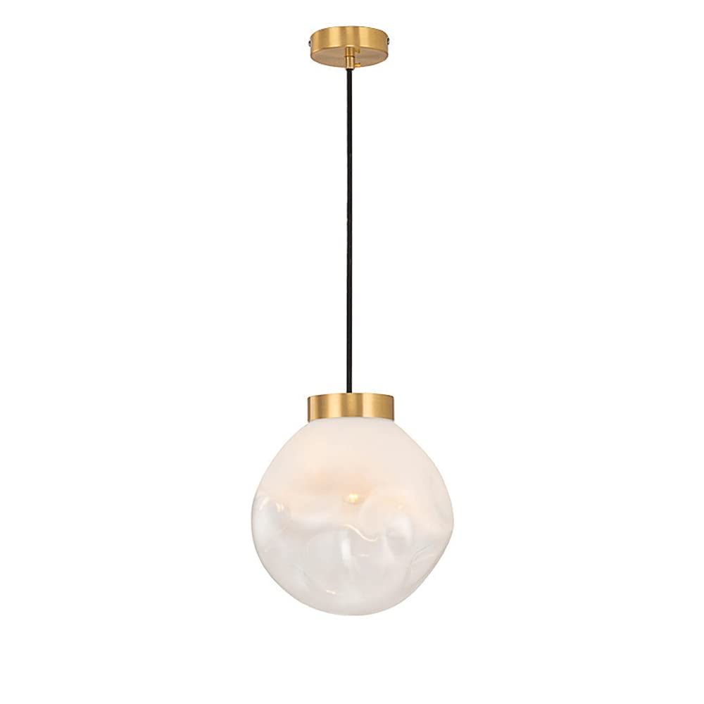 ASerZenith Chandeliers E27 Light Source Chandelier Copper Glass Hanging Lamp Personality Art Light Bedroom Bedside And Living Room Ceiling Decoration Lighting Fixtures/1/7.8In Chandelier