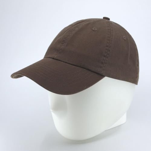 Image of Classic Washed Cotton Baseball Cap - Vintage Adjustable Dad Hat, Curved Bill for Men Women, Outdoor Everyday Wear