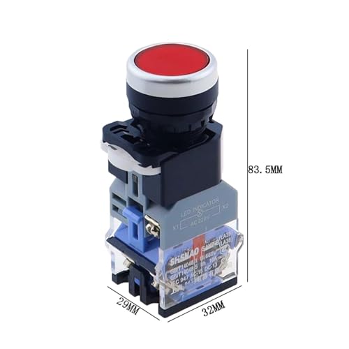 Interrupteur LA38-11D/11DS bouton-poussoir éclairé LED vert 12V avec contact argent - 5