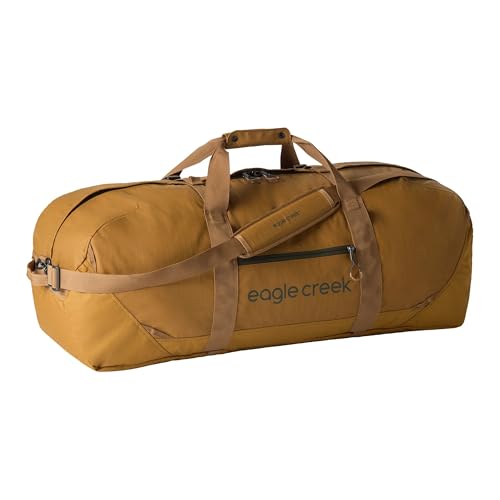 Eagle Creek No Matter What Duffle Bag 90L I Heavy Duty & Packable Travel Holdall I Sustainable Travel Bag for Camping & Adventure I 90L Capacity I Safari Brown