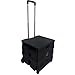 Elama Home Heavy Duty Carry All Easy Folding Cart with Lid Carryall Black
