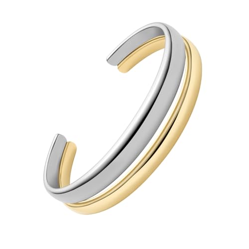 Fossil Women's Stainless Steel Gold-Tone Bangle Bracelet3