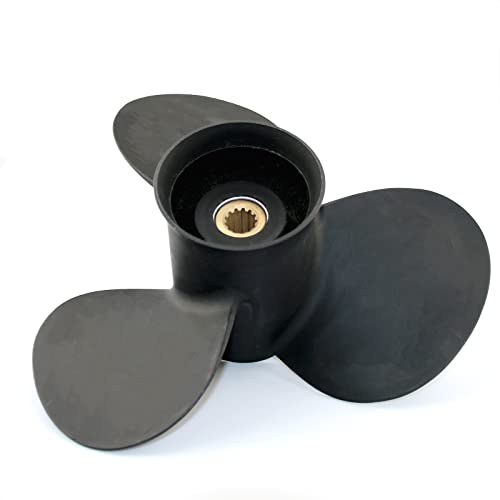 CAPTAIN Boat Propeller fit Johnson Evinrude 40-140 HP Engines, 13 Spline Tooth Outboard Prop, RH, Aluminum, OEM Propellers for 50 55 60 E-TEC 65 70 75 85 88 90 100 110 115 120 125 135 HP (13 3/4X13) by CAPTAIN - Used condition - US$109.11