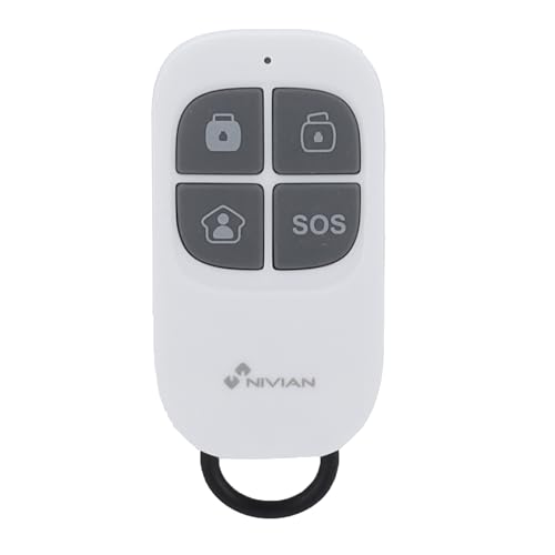 Nivian-Mando de Control Remoto inalámbrico Compatible con alarmas Nivian–Múltiples Funciones de gestión del Sistema de Alarma (Armado, desarmado, Armado Parcial, señal SOS)