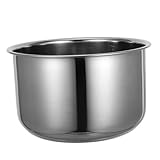 SAFIGLE Olla Interior de Acero Inoxidable Cocina Recambio Multifunción con Fondo Reforzado Antiadherente Potencia de Calor Óptima para Arrocera de Uso Doméstico y Versátil