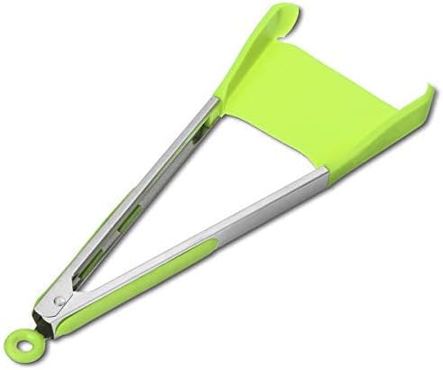 Kitchen Tongs Set of 2, Tongs For Cooking 2 in 1 Spatula Tongs With Silicone Tips Non-stick And Oven Glove For Grill BBQ 12 Inch (1 Tongs & 1 Oven Glove)