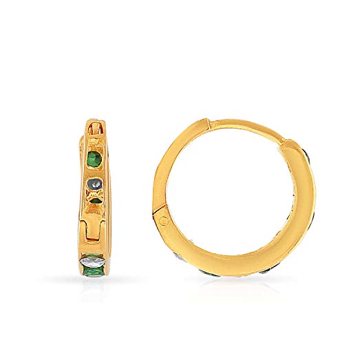 Malabar Gold & Diamonds Gold Earrings for Women 22k Gold Pure | 22kt (916) BIS Hallmark Gold Earrings | 22 k Gold Stud Earrings for Birthday, Wedding, Anniversary & Women's Day Gift