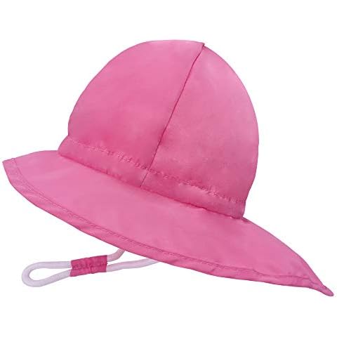 Boys Girls UPF 50+ Beach Hat Legionnaire Style UV Sun Protection Summer Hat for Kids Flap Caps Outdoor,Pink,3-6 Months Cover
