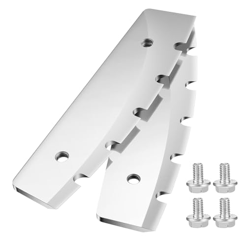Shimeyao 2pcs 10 Inch Ice Auger Blades Compatible with Eskimo 28345 Quantum and Rocket Power Augers Heavy Duty Stainless Steel Replacement Drill Blades for Ice Fishing Winter Outdoor