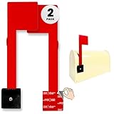 No Tools Needed Mailbox Flag Replacement (Pack of 2) – Strong Adhesive Red Flag for Mailboxes Outside – Sticks to Most Surfaces Easily – Durable for All Weathers – Multiple Installation Options