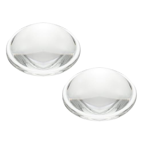 PATIKIL Diamètre 23mm Lentille Plate Convexe, 2 Pcs Hauteur 7.5mm Verre Borosilicate Haut LED Lentille Optique Convexe Condenseur avec Bord pour Lampe Torche Voiture, Transparent 1.3mm