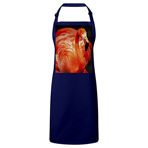 Tablier cuisine flamant rouge vie sauvage oiseau grand format pour protection vêtement