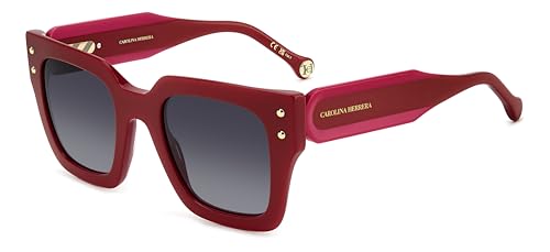 Gafas Carolina Herrera HER 0255/S color rojo de moda clásica con calibre de ojo de 51 mm